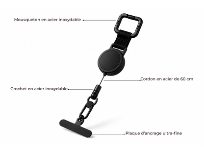 Vexo SecureClip - Cordon de sécurité rétractable