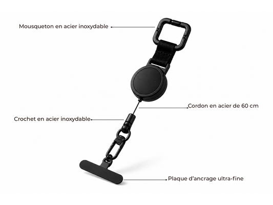 Vexo SecureClip - Cordon de sécurité rétractable