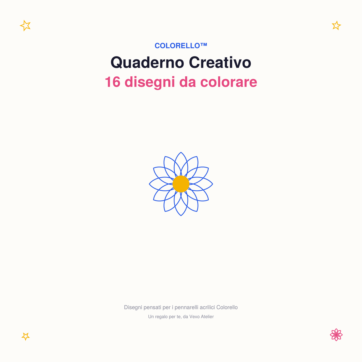 Quaderno Creativo Colorello — 16 disegni da colorare