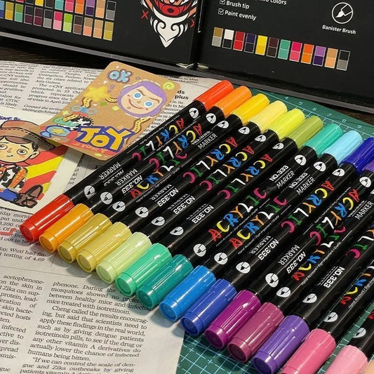 Colorello™ — Set Pennarelli Acrilici Doppia Punta